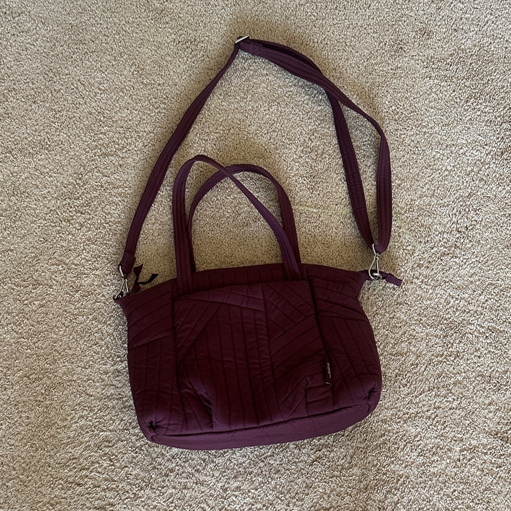 Elegant Burgundy Quilted Women's Bag